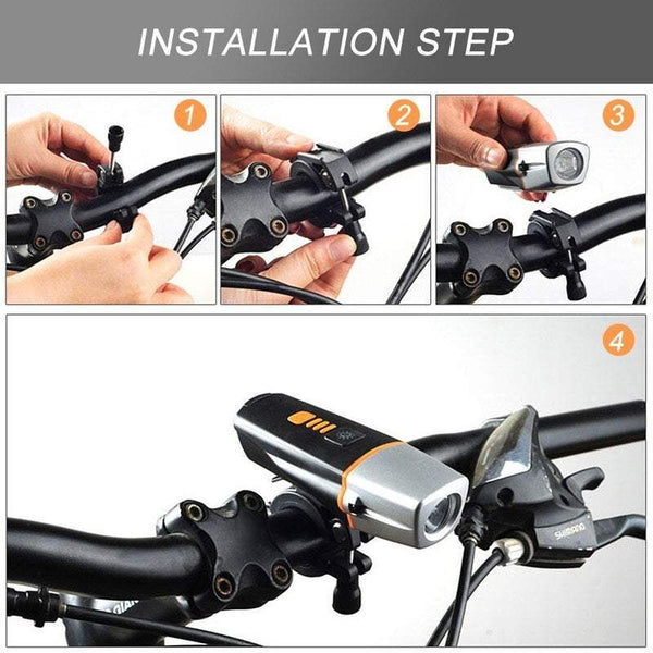 Lights & Reflectors Bike Lights Usb Rechargeable Led Bicycle Front Handlebar Flashlight With Sensing Function