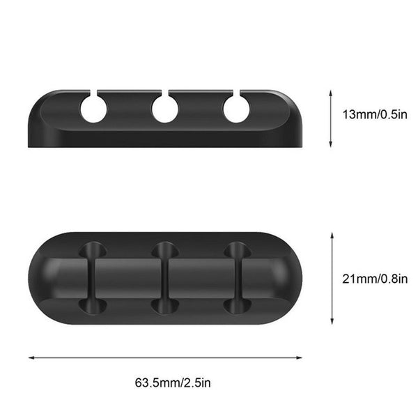 Cable Ties & Organisers 3 Hole Cable Holder Clips Cord Wire Winder Protectors Organizer