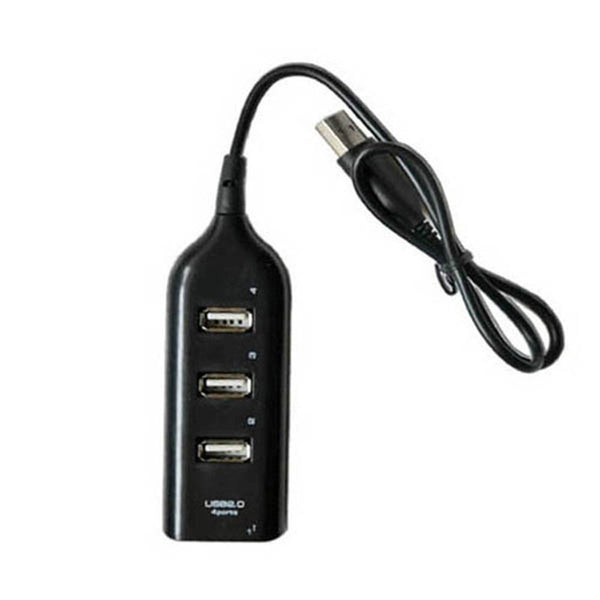 USB Cables, Hubs & Adapters Black Usb 2.0 Hi Speed 4 Port Splitter Hub Adapter For Pc Computer 6J13 Ping