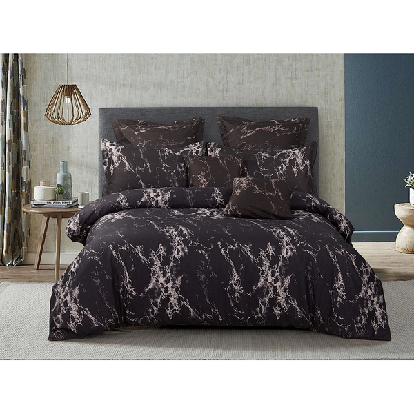 Quilt Covers Black Marble Duvet Quilt Cover Set