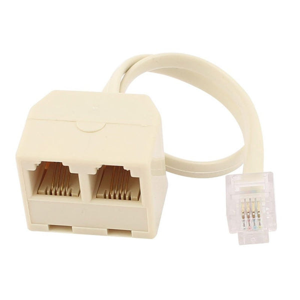 Cords, Cables & Adapters Rj11 6P4c Male To Female Jack 2 Way Outlet Telephone Line Splitter Adapter