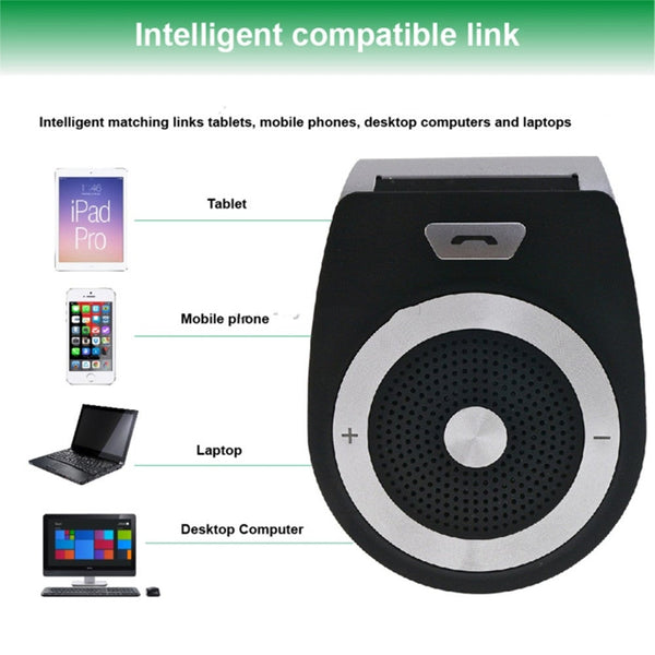 Bluetooth, Handsfree Car Kits Bls Pro6 Sun Visor Clip Wireless Bluetooth V4.1 Handsfree Car Kit Speaker Speakerphone