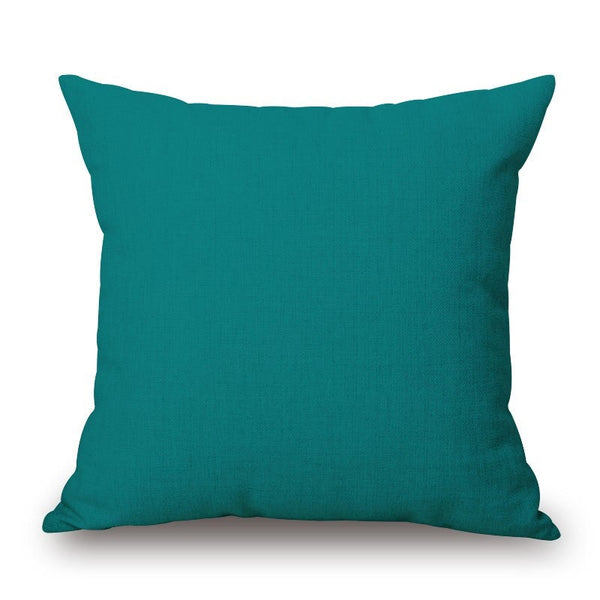 Cushions & Decorative Pillows Blue Green Cotton Linen Pillow Cover