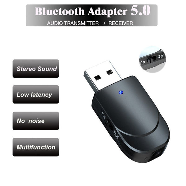 USB Bluetooth Adapters/Dongles Bluetooth 5.0 Receiver Transmitter 2 In 1 Mini Stereo Audio Aux Rca Usb 3.5Mm Jack For Tv Pc Car Kit Wireless Adapter