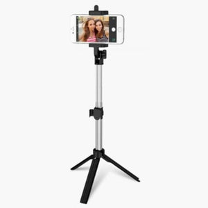 Selfie Sticks Multi Function Mini Expandable Bluetooth Stretchable Tripod Selfie Stick Black