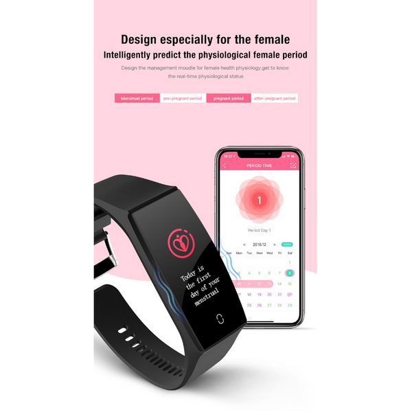 Bluetooth Heart Rate Monitor Fitness Tracker Smart Wristband
