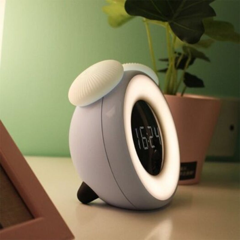 Night Lights Smart Timing Sleep Bedside Sensor Alarm Clock Night Light Crystal Blue