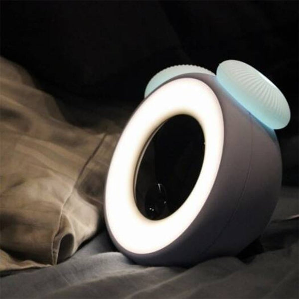 Night Lights Smart Timing Sleep Bedside Sensor Alarm Clock Night Light Crystal Blue