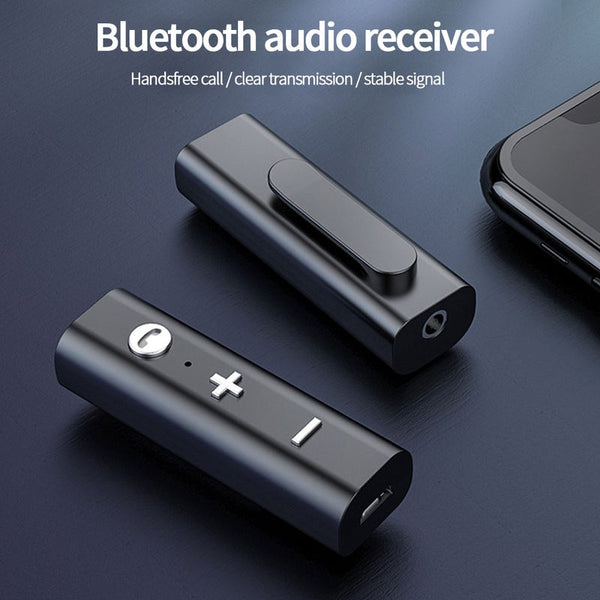 Bluetooth, Handsfree Car Kits 3.5Mm Jack Audio Bluetooth Receiver 5.0 Mini Fashion Portable Handsfree Car Speaker