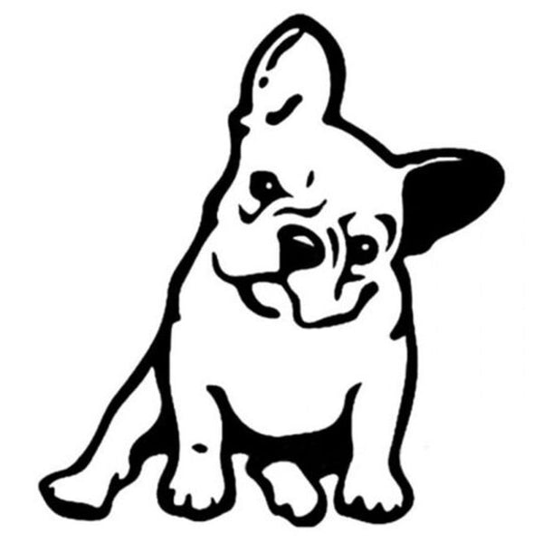 Decals & Stickers Bulldog Pattern Car Sticker Black