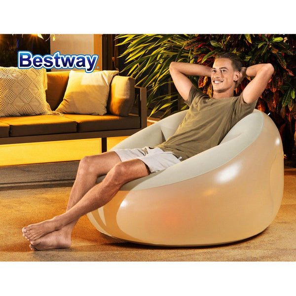 Bean Bags & Inflatables Bestway Inflatable Seat Sofa Led Light Chair Outdoor Lounge Cruiser