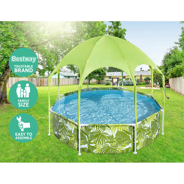 Above Ground Pools Bestway Above Ground Swimming Pool With Mist Shade