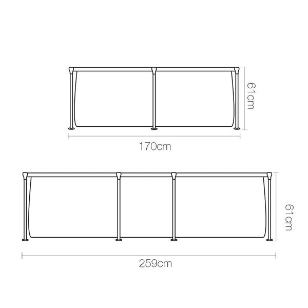 Above Ground Pools Bestway Rectangular Above Ground Swimming Pool