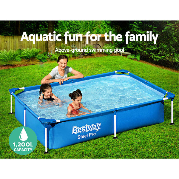 Above Ground Pools Bestway Swimming Pool Above Ground Frame Pools Outdoor Steel Pro 2.2 X 1.5M