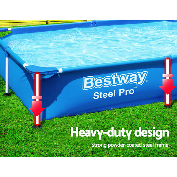 Above Ground Pools Bestway Swimming Pool Above Ground Frame Pools Outdoor Steel Pro 2.2 X 1.5M