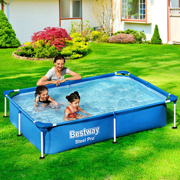 Above Ground Pools Bestway Swimming Pool Above Ground Frame Pools Outdoor Steel Pro 2.2 X 1.5M