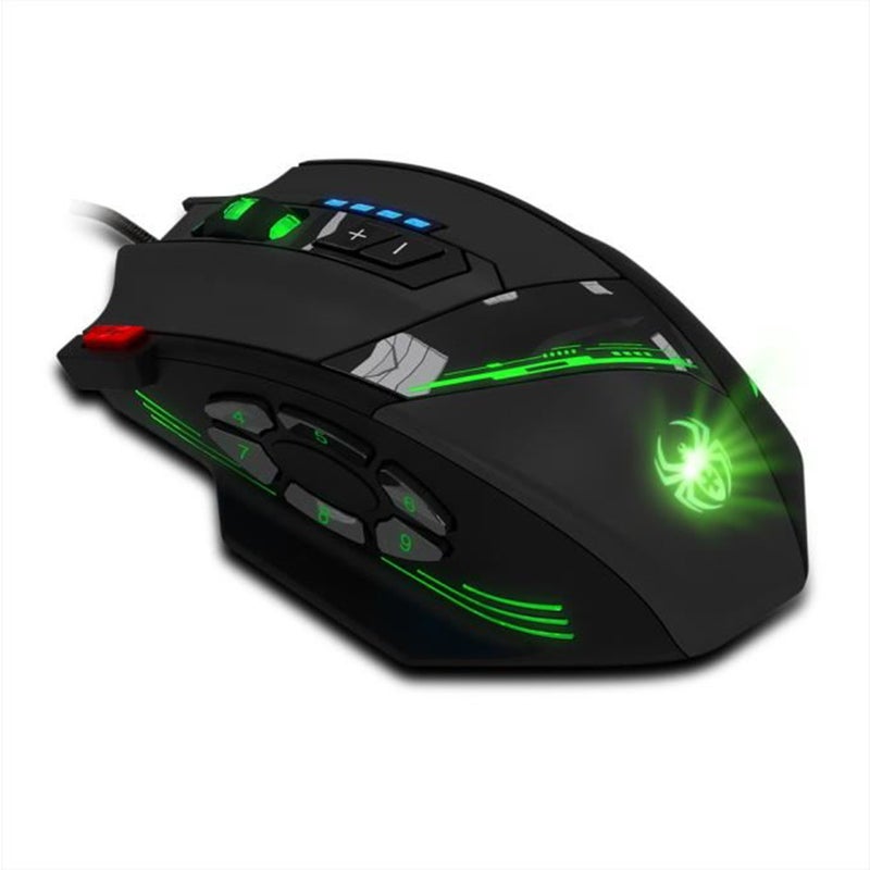 Mice, Trackballs & Touchpads C 12 Programmable Buttons Led Optical Usb Ergonomic Gaming Mouse 8000 Dpi