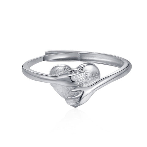 Rings Hug Love Heart Shaped Ring Fashion Simple For Valentine's Day Jewellery