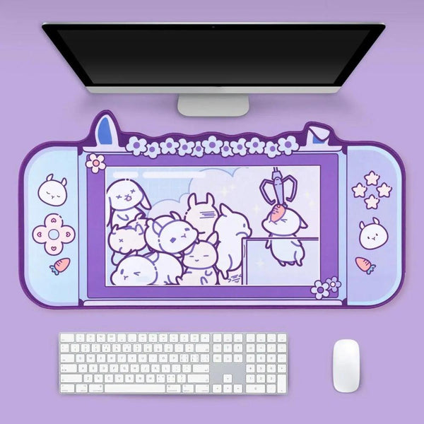 Desk Mats Mouse Pad Light Violet Cute Kawaaii Game Non Slip Soft Rubber Mat For Computers