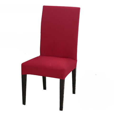 Slipcovers Red Chair Cover Anti Dirt Waterproof Elastic Material For Dining Room Kitchen