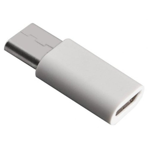 Cable Usb 3.1Type Cmale To Micro Female Adapters White