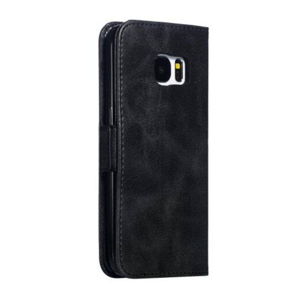 Calf Pattern Protective Sheath Purse Phone Case For Samsung Galaxy S7 Black