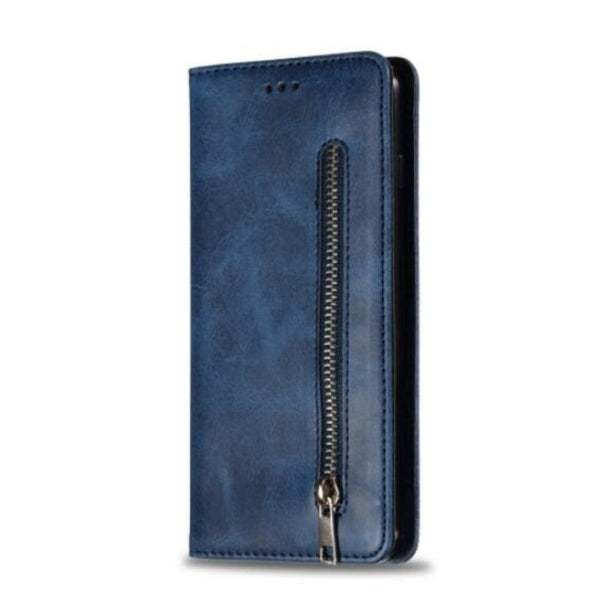 Cases, Covers & Skins Calf Texture Zipper Magnetic Horizontal Flip Pu Leather Case For Iphone 8 / 7 With Wallet And Holder Card Slots (Blue)