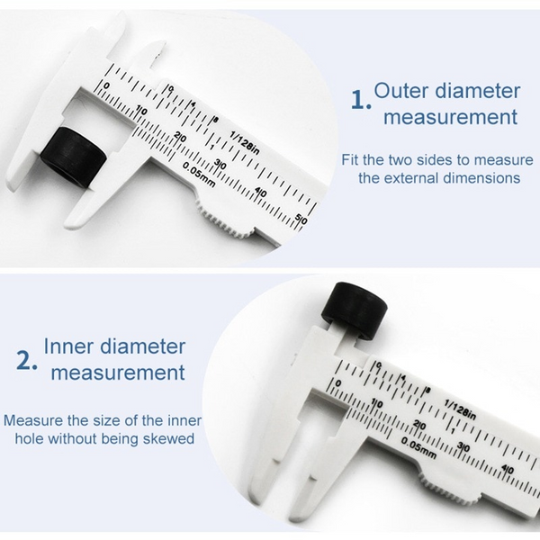 Vernier Calipers Mini Plastic Vernier Caliper Gauge Micrometer 80Mm Ruler Accurate Measurement