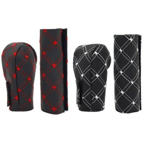 Shift Knobs, Boots Car Hand Brake Cover Shift Set Manual Block Automatic Gear Universal Black