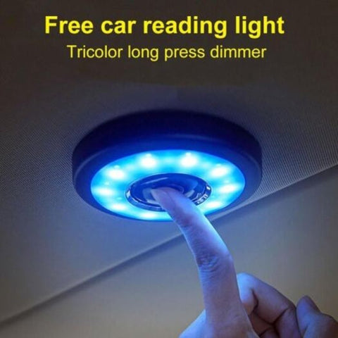 Car Interior Led Roof Reading Light Usb Charging Magnetic Vehicle Ceiling Lamp Blue Yellow