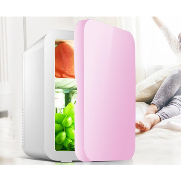 Mini Fridges Car Portable Mini Refrigerator Cosmetics Refrigeration Pink