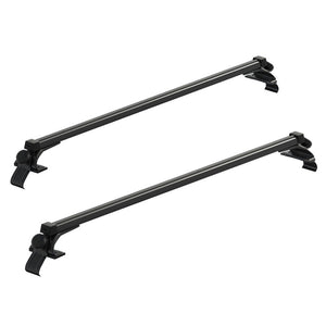 Roof Racks Universal Car Pod Aluminium Cross Bars Brackets 145Cm Black