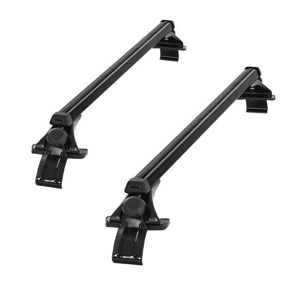 Roof Racks Universal Car Pod Aluminium Cross Bars Brackets 145Cm Black