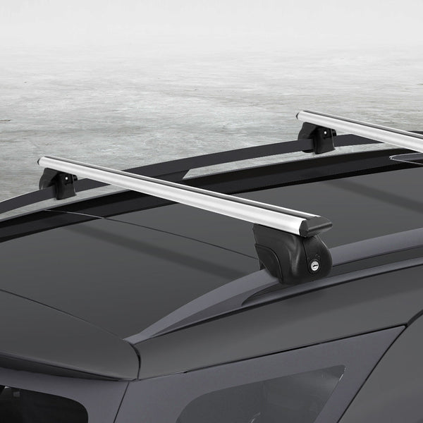 Universal Car Roof Racks Pod Aluminium Cross Bars Upgraded Holder 126Cm Silver