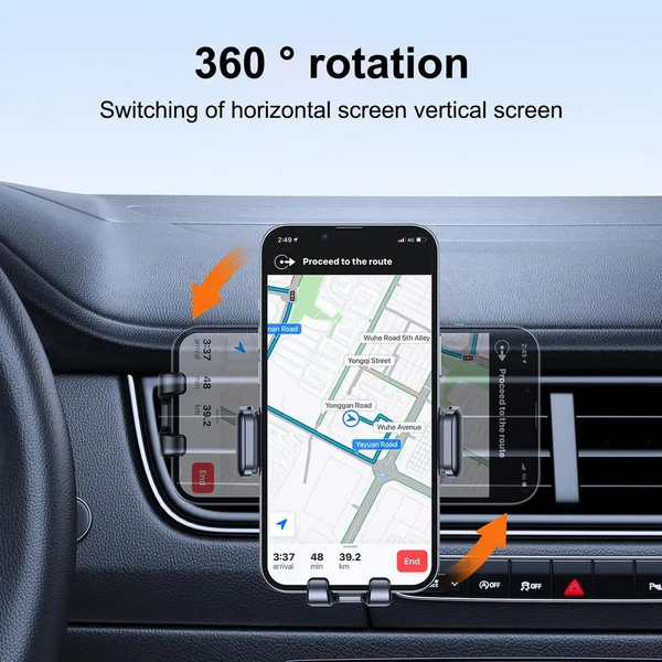 Car Vent Phone Mount Holder 360 Rotating Adjustable Telescopic Mobile Stand