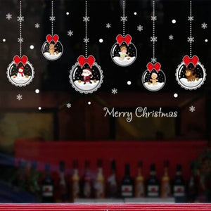 Seasonal Decorations Cartoon Christmas Pvc Window Film Wall Sticker For Home Decoration Multi 60X45cm