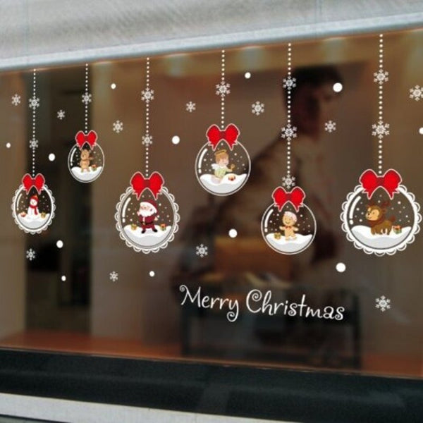 Seasonal Decorations Cartoon Christmas Pvc Window Film Wall Sticker For Home Decoration Multi 60X45cm