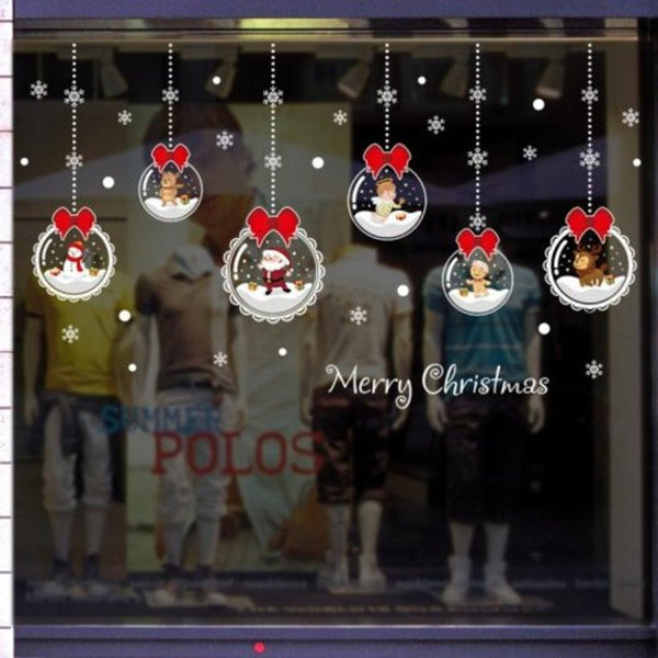 Seasonal Decorations Cartoon Christmas Pvc Window Film Wall Sticker For Home Decoration Multi 60X45cm