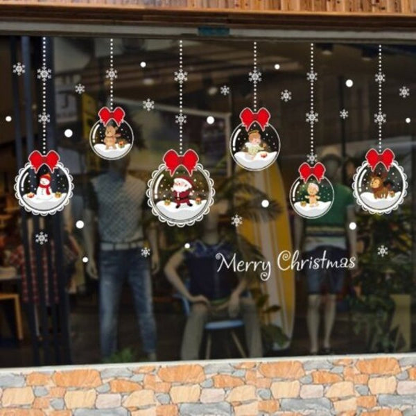 Seasonal Decorations Cartoon Christmas Pvc Window Film Wall Sticker For Home Decoration Multi 60X45cm