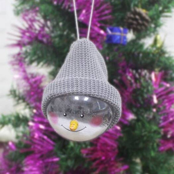 Seasonal Decorations Cartoon Decorative Christmas Hanging Ball Gray