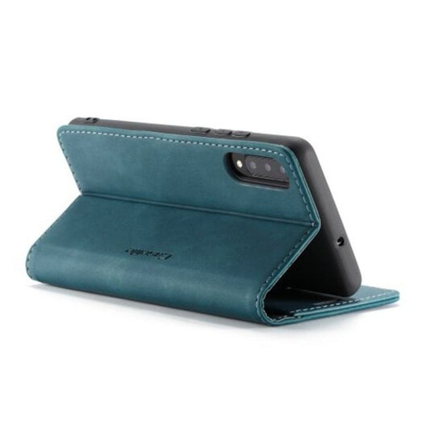 Cases, Covers & Skins Retro Leather Wallet Flip Phone Card Slot For Samsung Galaxy A30s Greenish Blue