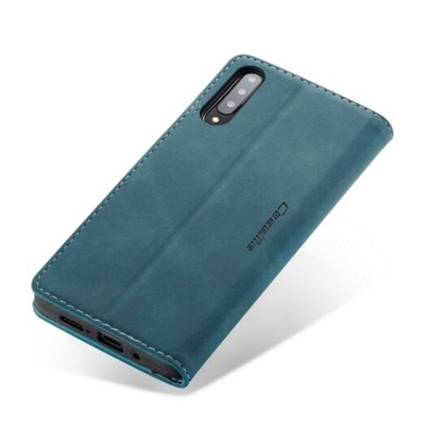 Cases, Covers & Skins Retro Leather Wallet Flip Phone Card Slot For Samsung Galaxy A30s Greenish Blue