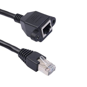 Ethernet Cables (RJ 45/8P8C) Cat 6 Rj45 Male To Female Ethernet Cable Black 0.3M