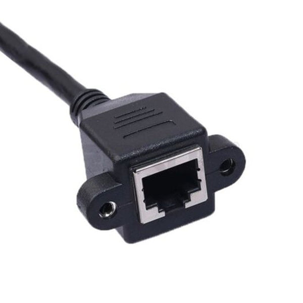 Ethernet Cables (RJ 45/8P8C) Cat 6 Rj45 Male To Female Ethernet Cable Black 0.3M