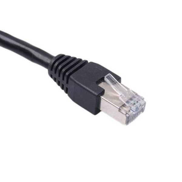 Ethernet Cables (RJ 45/8P8C) Cat 6 Rj45 Male To Female Ethernet Cable Black 0.3M