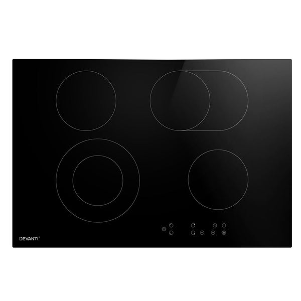 Cooktops Devanti Ceramic Cooktop 77Cm Electric Cooker 4 6 Burner Stove Hob Touch Control