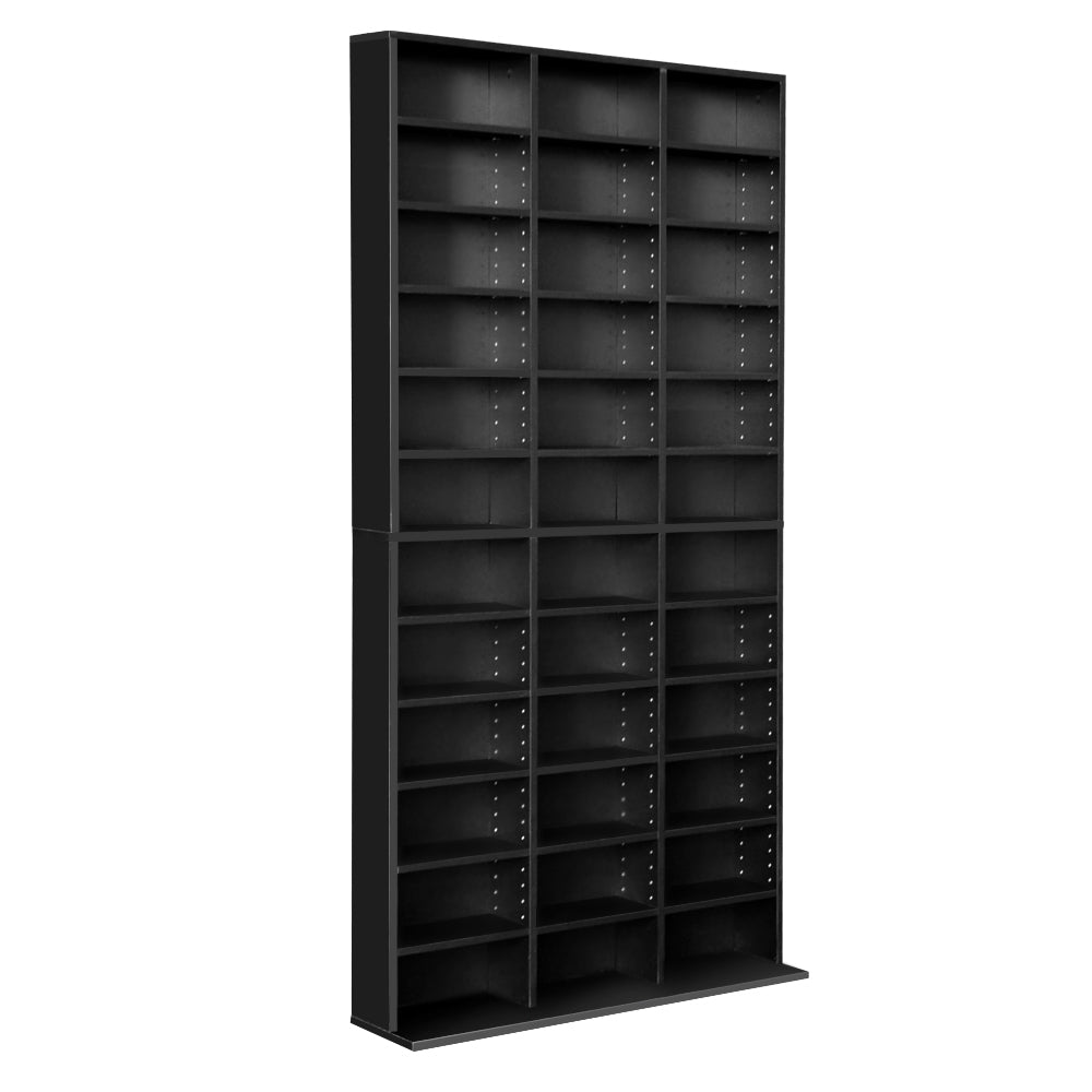 CD & Video Racks Artiss Adjustable Book Storage Shelf Rack Unit Black