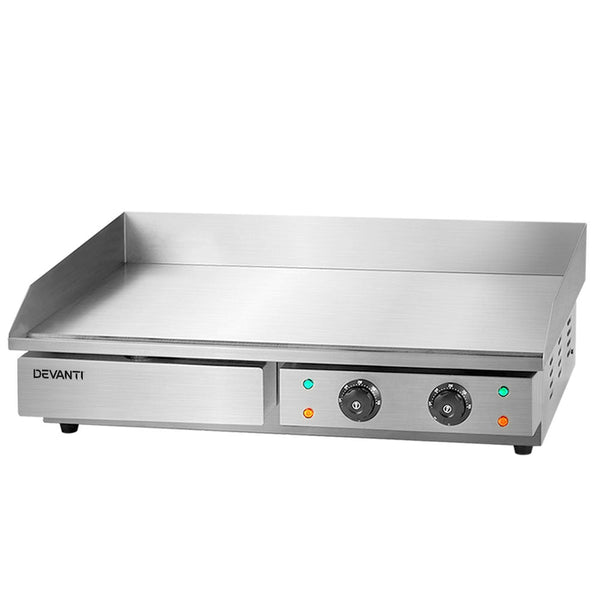 Cooktops Devanti Commercial Electric Griddle Bbq Grill Hot Plate Stainless Steel 4400W