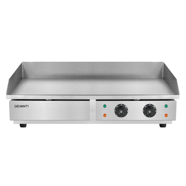 Cooktops Devanti Commercial Electric Griddle Bbq Grill Hot Plate Stainless Steel 4400W