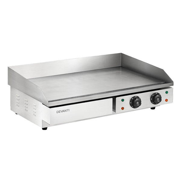 Cooktops Devanti Commercial Electric Griddle Bbq Grill Hot Plate Stainless Steel 4400W